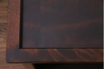 リメイク品　北海道民芸　チェッカーガラスがアクセントのローボード(テレビボード)(1)