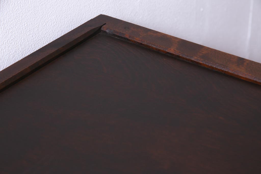 リメイク品　北海道民芸　チェッカーガラスがアクセントのローボード(テレビボード)(1)