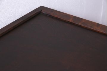 リメイク品　北海道民芸　チェッカーガラスがアクセントのローボード(テレビボード)(1)