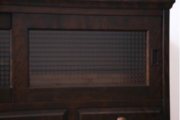 リメイク品　北海道民芸　チェッカーガラスがアクセントのローボード(テレビボード)(1)