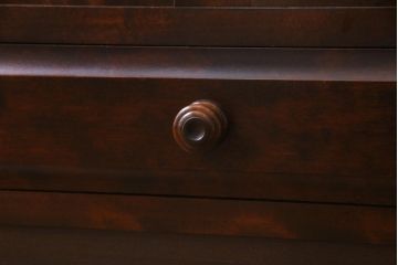 リメイク品　北海道民芸　チェッカーガラスがアクセントのローボード(テレビボード)(1)