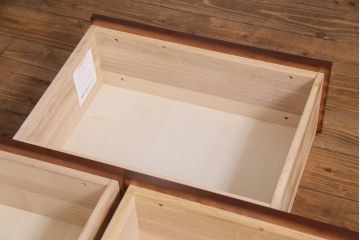 中古　北海道民芸家具　和モダンな佇まいがお洒落なローボード(AVボード、テレビボード)