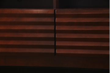 中古　北海道民芸家具　和モダンな佇まいがお洒落なローボード(AVボード、テレビボード)