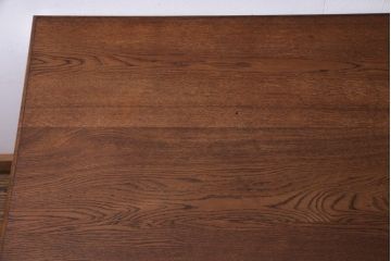 昭和初期　ペイント家具　爽やかな色合いが可愛らしいレトロな片袖机(デスク、在宅ワーク、在宅用作業台)