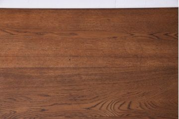 昭和初期　ペイント家具　爽やかな色合いが可愛らしいレトロな片袖机(デスク、在宅ワーク、在宅用作業台)