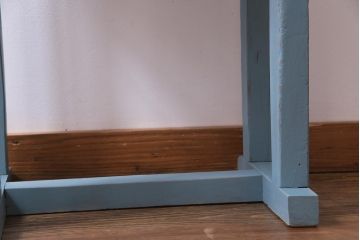 ペイント家具　天板リメイク　素朴で優しげな雰囲気が可愛らしい木製デスク(平机、在宅ワーク、在宅用スクールデスク)