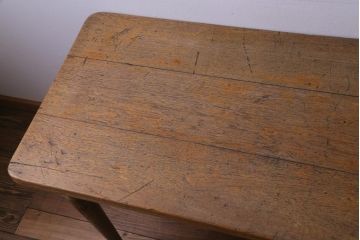 アンティーク家具　フランスアンティーク　オーク材・パイン材　シャビーシックな風合いがお洒落なテーブル(ダイニングテーブル、作業台)