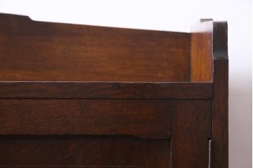 レトロ家具　大正ロマン　象嵌入り　レトロな魅力あふれる棚付きライティングビューロー(デスク、机、在宅ワーク、在宅用)