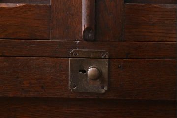 レトロ家具　大正ロマン　象嵌入り　レトロな魅力あふれる棚付きライティングビューロー(デスク、机、在宅ワーク、在宅用)