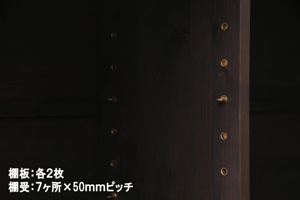 ラフジュ工房オリジナル　透かし彫りが味わい深い建具のリメイク収納棚(ローボード、リビングボード、戸棚)