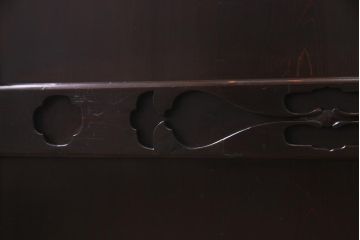 ラフジュ工房オリジナル　透かし彫りが味わい深い建具のリメイク収納棚(ローボード、リビングボード、戸棚)