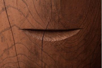 アンティーク雑貨　ジャンク品　ケヤキ材　和の雰囲気を漂わせる餅つき臼(ディスプレイ、DIY)