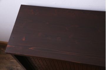 ラフジュ工房オリジナル　縦桟引き戸をリメイクしたサイドボード(収納棚、戸棚)