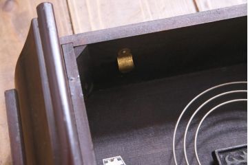 アンティーク雑貨　和製アンティーク　日比野時計　電池式　クラシカルな佇まいが素敵な柱時計(壁掛け時計)