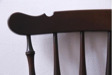 中古　松本民芸家具　挽き物のデザインが美しいSPスピンドルチェア(ダイニングチェア、椅子)(1)