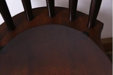 中古　松本民芸家具　挽き物のデザインが美しいSPスピンドルチェア(ダイニングチェア、椅子)(1)