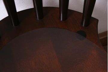 中古　松本民芸家具　挽き物のデザインが美しいSPスピンドルチェア(ダイニングチェア、椅子)(2)