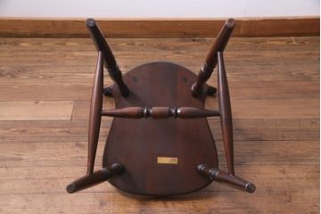 中古　松本民芸家具　挽き物のデザインが美しいSPスピンドルチェア(ダイニングチェア、椅子)(2)