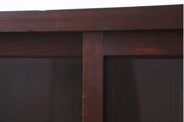 アンティーク家具　和製アンティーク　杉・ヒノキ材　ダイヤガラスがおしゃれな和モダンの戸棚(収納棚、サイドボード)