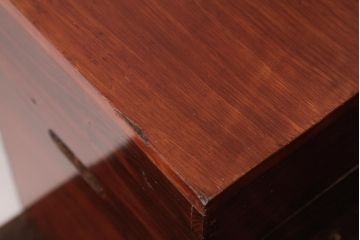 アンティーク家具　和製アンティーク　栗材　漆塗りが上品な印象与える化粧箱(裁縫箱、小引き出し、小物収納)