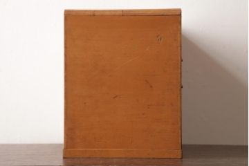 アンティーク雑貨　昭和レトロ　明るい木色が柔らかな雰囲気醸し出す裁縫箱(小引き出し、ソーイングボックス)