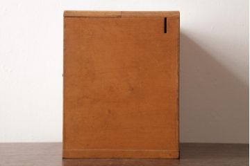 アンティーク雑貨　昭和レトロ　明るい木色が柔らかな雰囲気醸し出す裁縫箱(小引き出し、ソーイングボックス)