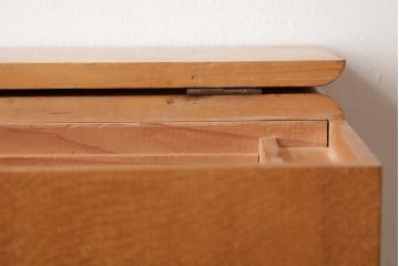 アンティーク雑貨　昭和レトロ　明るい木色が柔らかな雰囲気醸し出す裁縫箱(小引き出し、ソーイングボックス)