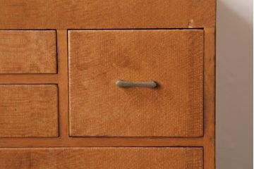 アンティーク雑貨　昭和レトロ　明るい木色が柔らかな雰囲気醸し出す裁縫箱(小引き出し、ソーイングボックス)