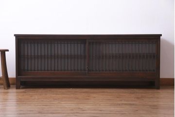 ラフジュ工房オリジナル　和の趣溢れる古建具をリメイクしたリビングボード(戸棚、テレビボード)