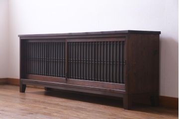 ラフジュ工房オリジナル　和の趣溢れる古建具をリメイクしたリビングボード(戸棚、テレビボード)