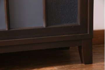 ラフジュ工房オリジナル　昭和初期の建具を活用した和モダンなリビングボード(戸棚、収納棚)