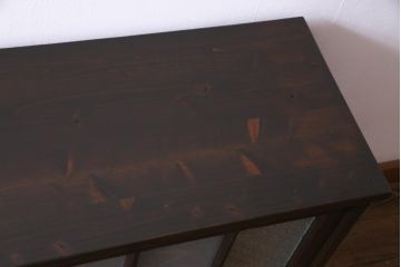 ラフジュ工房オリジナル　昭和初期の建具を活用した和モダンなリビングボード(戸棚、収納棚)