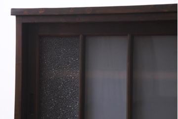 ラフジュ工房オリジナル　昭和初期の建具を活用した和モダンなリビングボード(戸棚、収納棚)