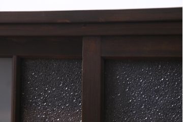 ラフジュ工房オリジナル　昭和初期の建具を活用した和モダンなリビングボード(戸棚、収納棚)