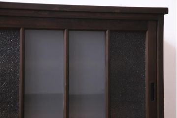 ラフジュ工房オリジナル　昭和初期の建具を活用した和モダンなリビングボード(戸棚、収納棚)