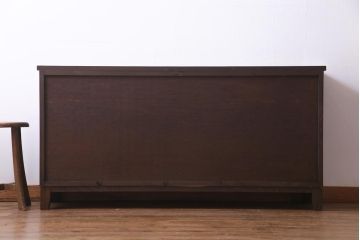 ラフジュ工房オリジナル　昭和初期の建具を活用した和モダンなリビングボード(戸棚、収納棚)