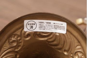 フランスアンティーク　ケージデザイン　ガラスドロップがエレガントな3灯シャンデリア(天井照明)