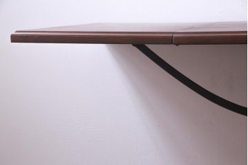 シンガー社(SINGER)　天板ヒノキ材　リメイク　便利な補助テーブル付きミシンテーブル(シンガーミシン、バタフライテーブル、サイドテーブル、カフェテーブル)