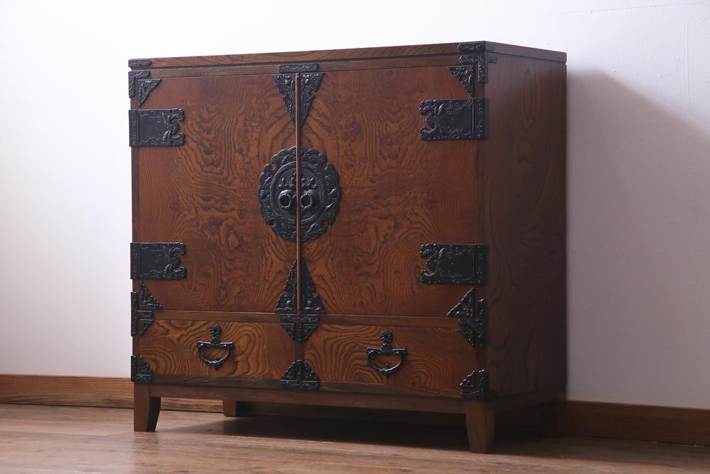 【一点物】レア アンティーク家具 ビンテージ サイドボード 収納 棚 一点物】レア アンティーク家具 ビンテージ サイドボード 収納 棚