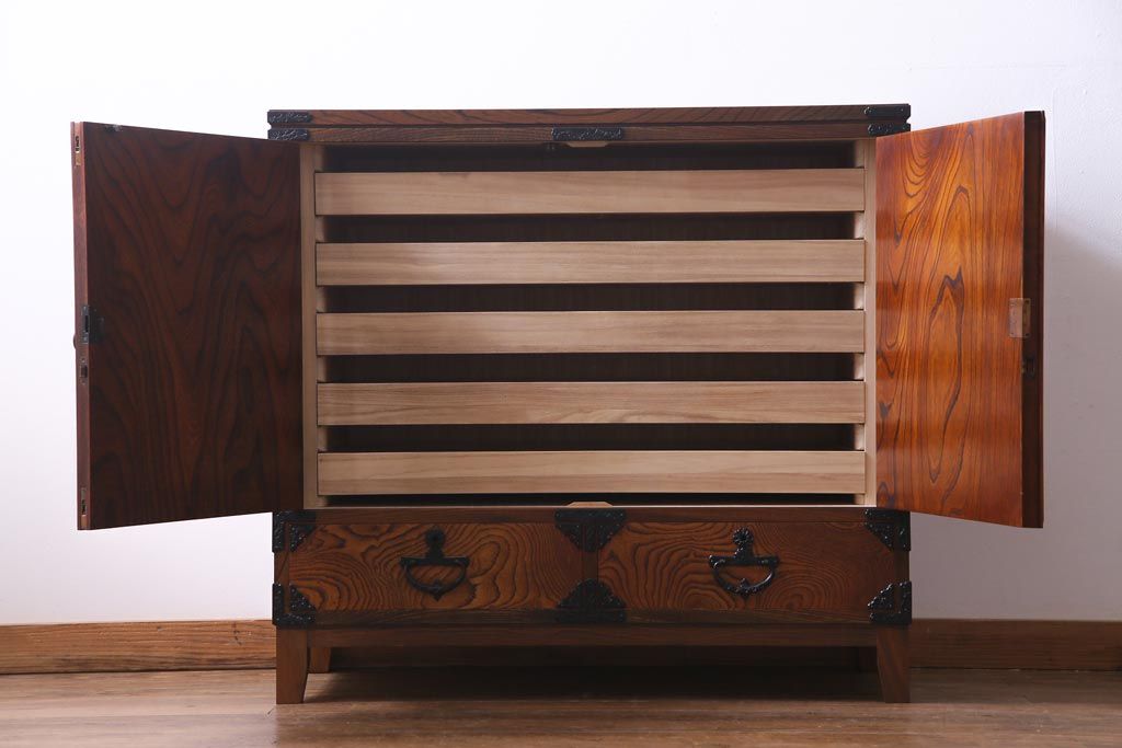 みやっち慈母観音470と食器棚 茶道具入れ　大正レトロ ヴィンテージ 公式】アンティーク家具ラフジュ工房商品詳細ページアンティーク家具