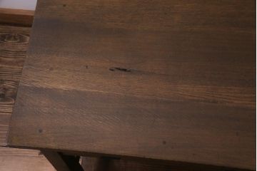 リメイク　両面引き出し付き　レトロな佇まいが魅力的なセンターテーブル(作業台、ローテーブル)(1)