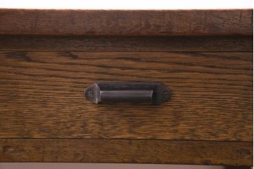 リメイク　両面引き出し付き　レトロな佇まいが魅力的なセンターテーブル(作業台、ローテーブル)(1)