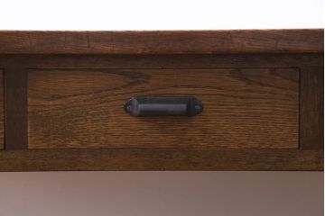 リメイク　両面引き出し付き　レトロな佇まいが魅力的なセンターテーブル(作業台、ローテーブル)(1)