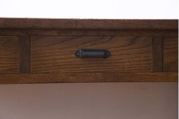 リメイク　両面引き出し付き　レトロな佇まいが魅力的なセンターテーブル(作業台、ローテーブル)(1)