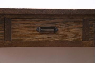 リメイク　両面引き出し付き　レトロな佇まいが魅力的なセンターテーブル(作業台、ローテーブル)(2)