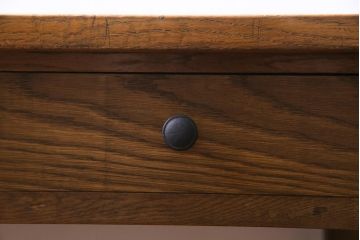 リメイク　片面引き出し付き　レトロな薄型テーブル(作業台、コンソールテーブル)