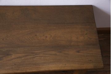 リメイク　片面引き出し付き　レトロな薄型テーブル(作業台、コンソールテーブル)