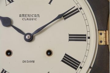 アンティーク雑貨　美品　手巻き　ゼンマイ式　31DAYS　ビンテージの八角柱時計(振り子時計、掛け時計)