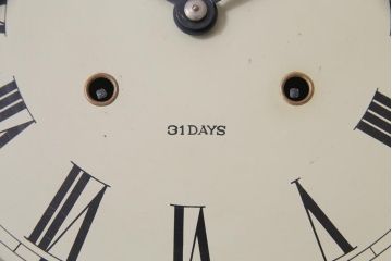 アンティーク雑貨　美品　手巻き　ゼンマイ式　31DAYS　ビンテージの八角柱時計(振り子時計、掛け時計)