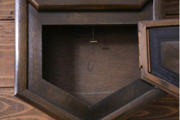 アンティーク雑貨　美品　手巻き　ゼンマイ式　31DAYS　ビンテージの八角柱時計(振り子時計、掛け時計)